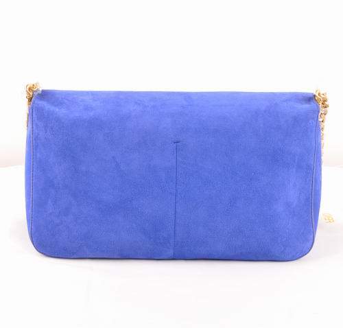 Celine Gourmette Small Bag in Suede Leather - 3078 Blue